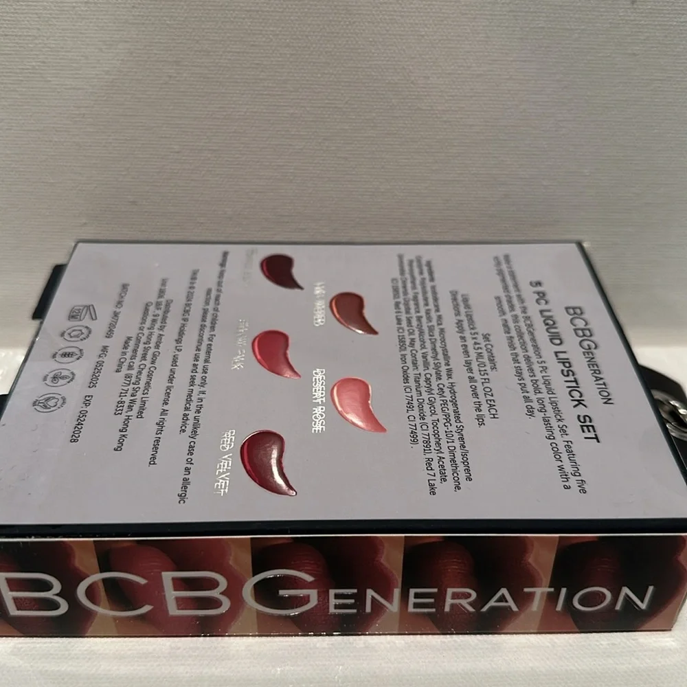 BCBGeneration (5) Piece Lipstick Set for All Day wear.
